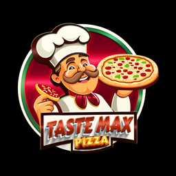 Taste Max Pizza logo.
